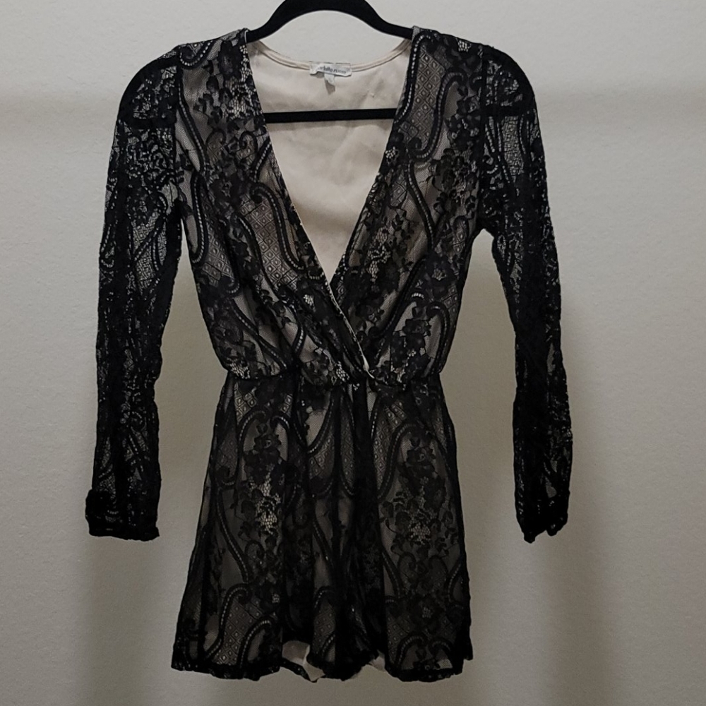 Black lace romper (short)